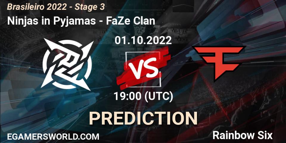 Ninjas in Pyjamas contre FaZe Clan : prédiction de match. 01.10.22. Rainbow Six, Brasileirão 2022 - Stage 3