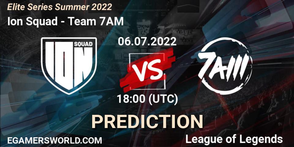 Ion Squad contre Team 7AM : prédiction de match. 06.07.2022 at 18:00. LoL, Elite Series Summer 2022