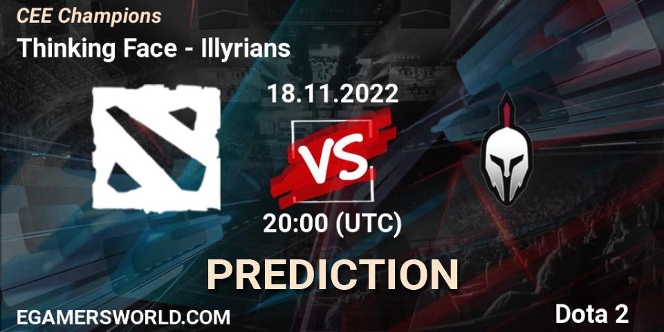 Thinking Face contre Illyrians : prédiction de match. 18.11.22. Dota 2, CEE Champions