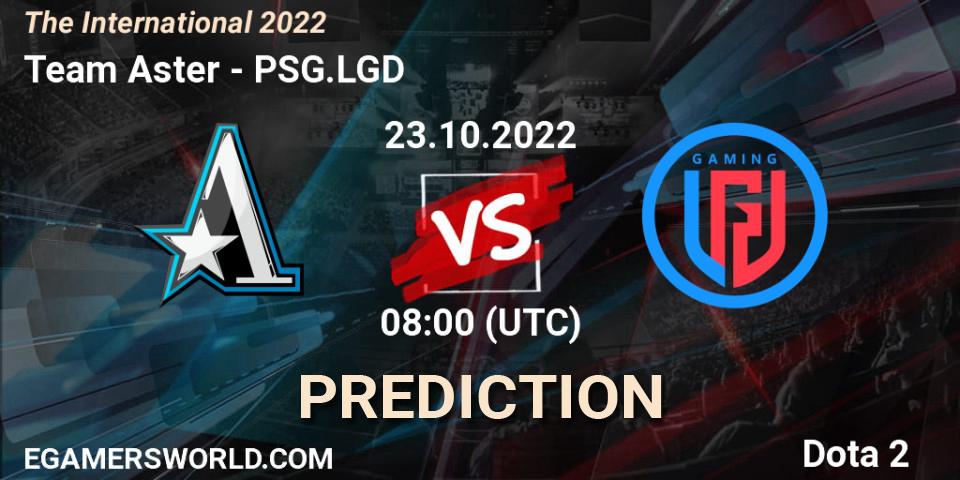 Team Aster contre PSG.LGD : prédiction de match. 23.10.22. Dota 2, The International 2022