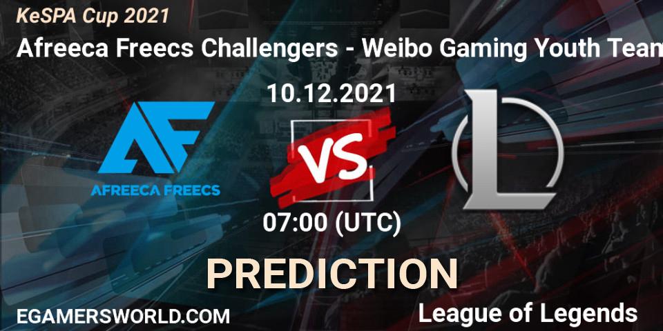 Afreeca Freecs Challengers contre Weibo Gaming Youth Team : prédiction de match. 10.12.21. LoL, KeSPA Cup 2021