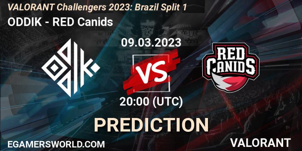 ODDIK contre RED Canids : prédiction de match. 09.03.2023 at 20:15. VALORANT, VALORANT Challengers 2023: Brazil Split 1