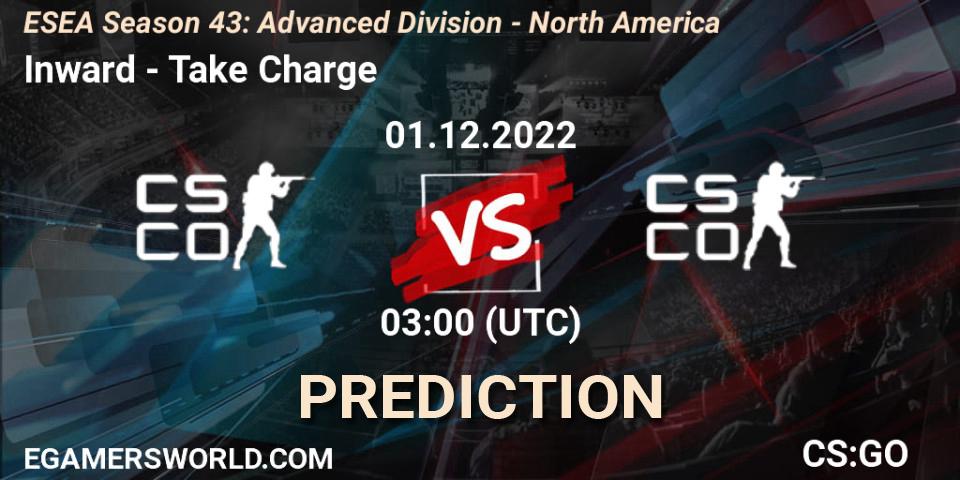 Inward contre Take Charge : prédiction de match. 01.12.22. CS2 (CS:GO), ESEA Season 43: Advanced Division - North America