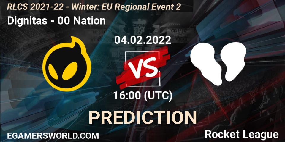 Dignitas contre 00 Nation : prédiction de match. 04.02.2022 at 16:00. Rocket League, RLCS 2021-22 - Winter: EU Regional Event 2