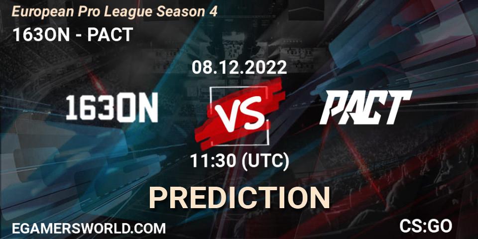 163ON contre PACT : prédiction de match. 08.12.22. CS2 (CS:GO), European Pro League Season 4