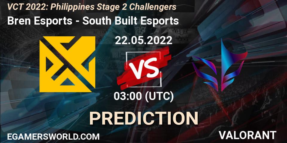 Bren Esports contre South Built Esports : prédiction de match. 22.05.2022 at 03:00. VALORANT, VCT 2022: Philippines Stage 2 Challengers