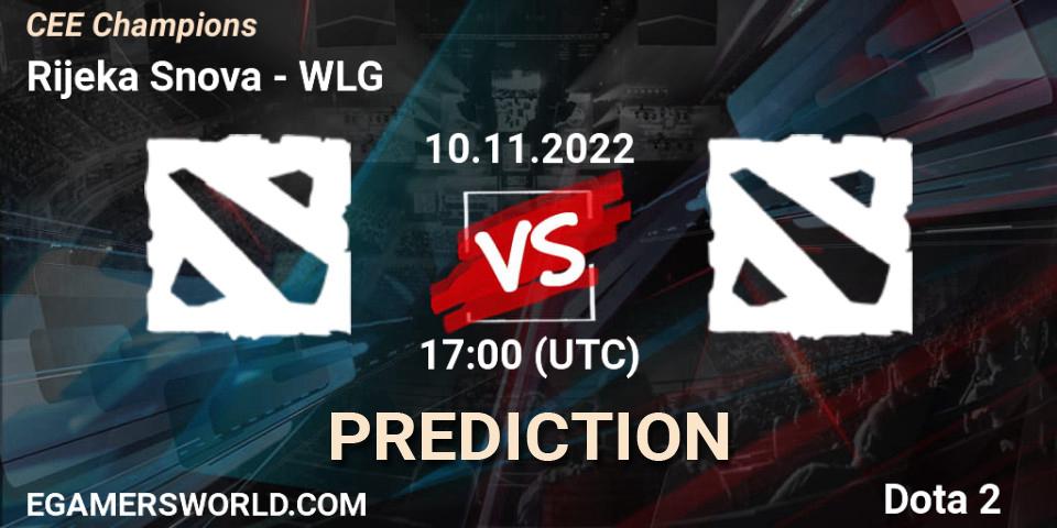 Rijeka Snova contre WLG : prédiction de match. 10.11.2022 at 17:30. Dota 2, CEE Champions
