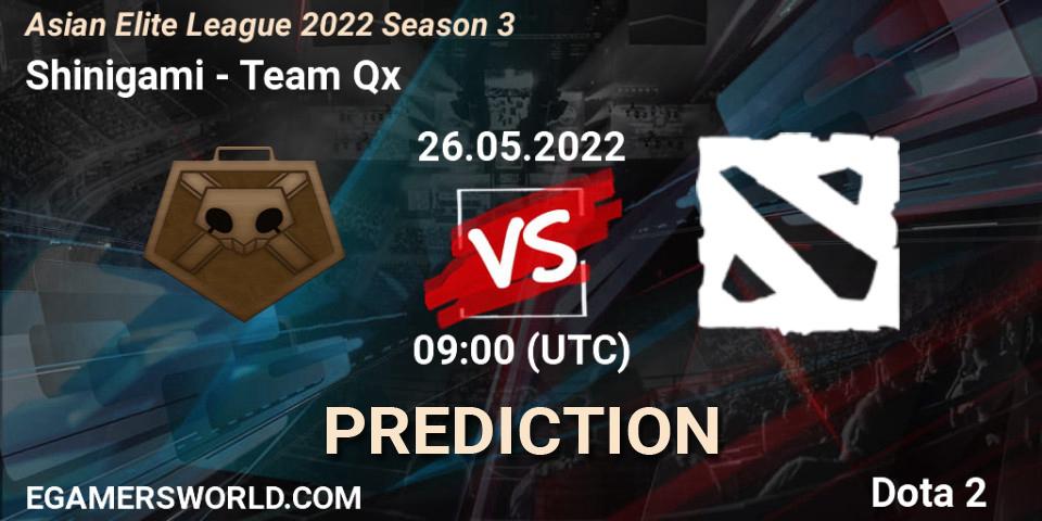 Shinigami contre Team Qx : prédiction de match. 26.05.2022 at 08:56. Dota 2, Asian Elite League 2022 Season 3