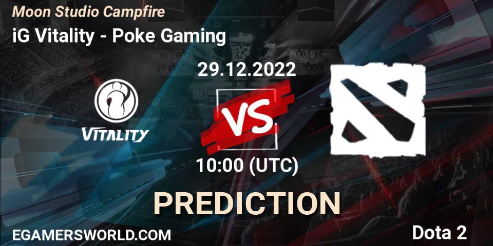 iG Vitality contre Poke Gaming : prédiction de match. 29.12.2022 at 10:30. Dota 2, Moon Studio Campfire
