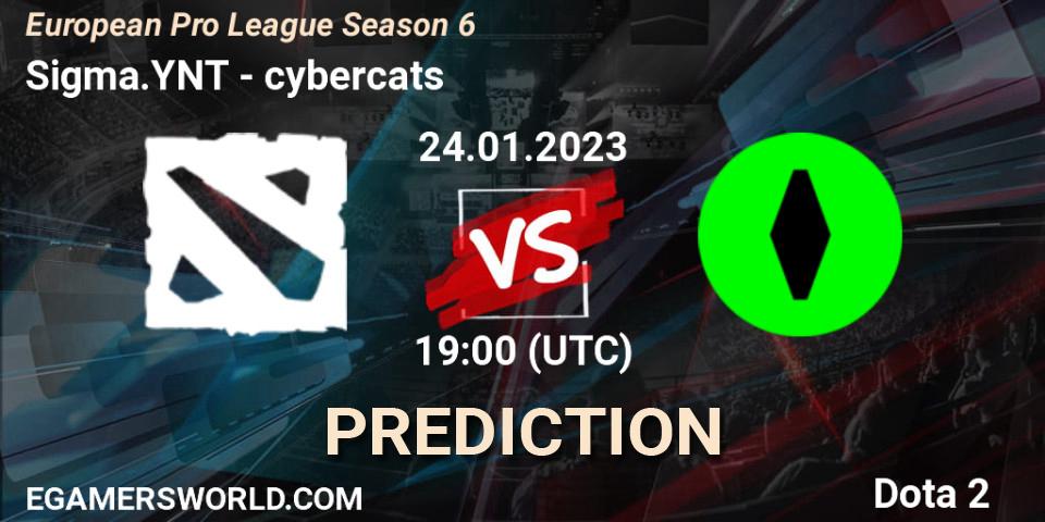 Sigma.YNT contre cybercats : prédiction de match. 24.01.2023 at 18:57. Dota 2, European Pro League Season 6