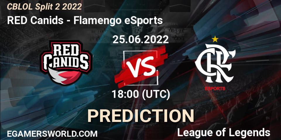 RED Canids contre Flamengo eSports : prédiction de match. 25.06.2022 at 18:50. LoL, CBLOL Split 2 2022