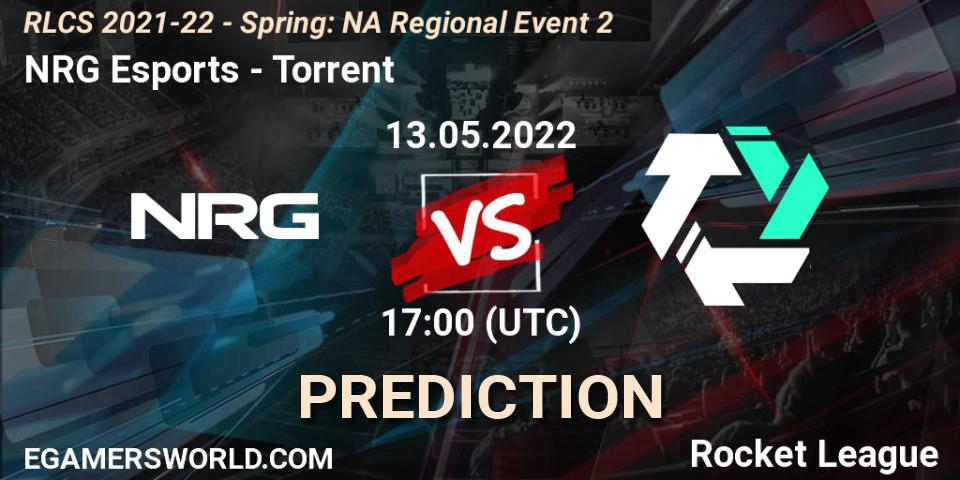 NRG Esports contre Torrent : prédiction de match. 13.05.2022 at 17:00. Rocket League, RLCS 2021-22 - Spring: NA Regional Event 2