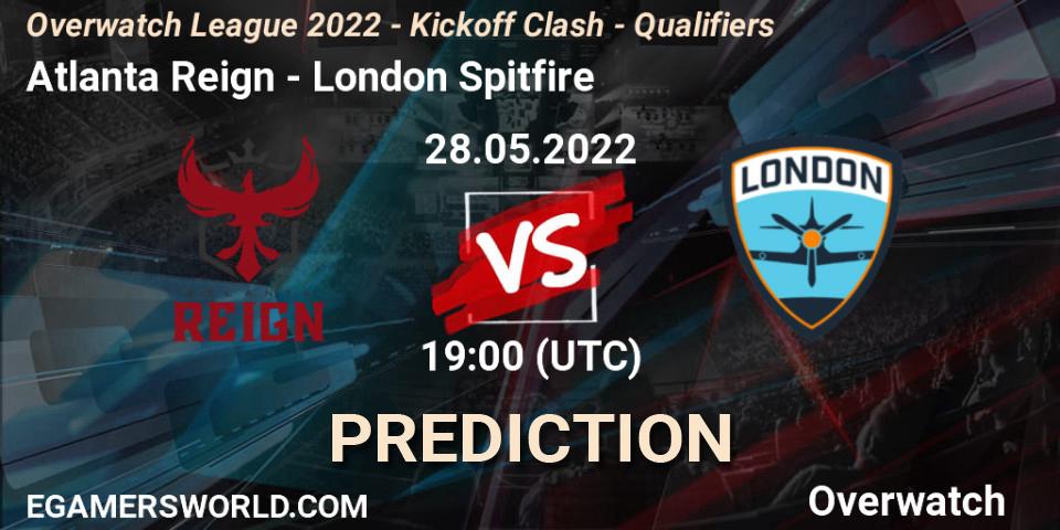 Atlanta Reign contre London Spitfire : prédiction de match. 28.05.2022 at 19:00. Overwatch, Overwatch League 2022 - Kickoff Clash - Qualifiers