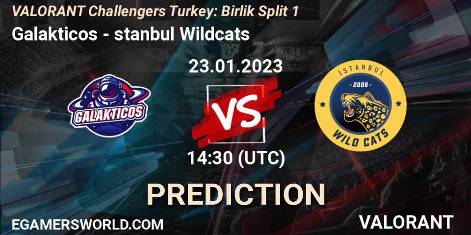 Galakticos contre İstanbul Wildcats : prédiction de match. 23.01.2023 at 14:45. VALORANT, VALORANT Challengers 2023 Turkey: Birlik Split 1