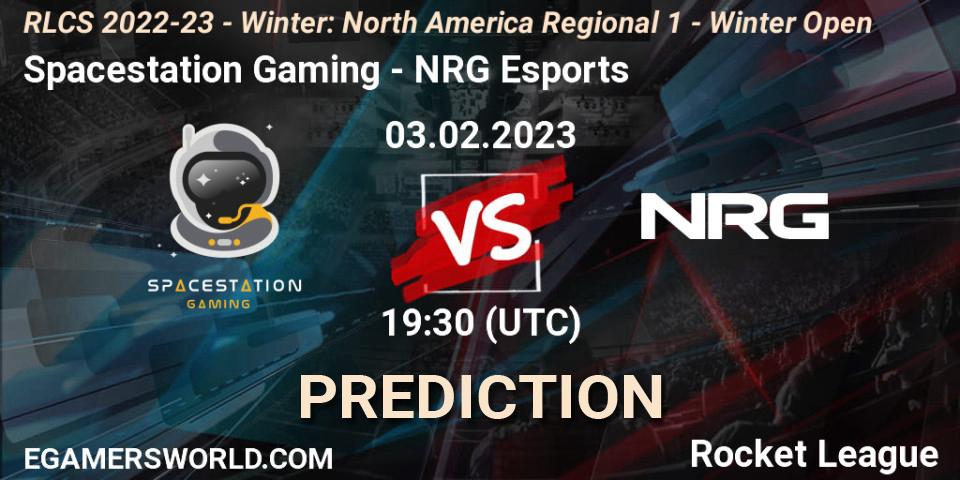 Spacestation Gaming contre NRG Esports : prédiction de match. 03.02.23. Rocket League, RLCS 2022-23 - Winter: North America Regional 1 - Winter Open