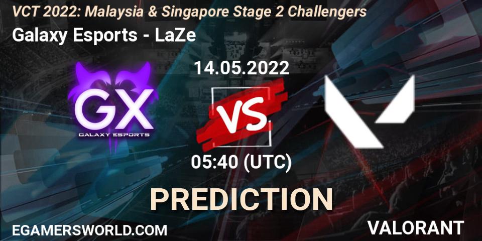 Galaxy Esports contre LaZe : prédiction de match. 14.05.2022 at 05:40. VALORANT, VCT 2022: Malaysia & Singapore Stage 2 Challengers