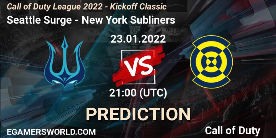 Seattle Surge contre New York Subliners : prédiction de match. 23.01.22. Call of Duty, Call of Duty League 2022 - Kickoff Classic