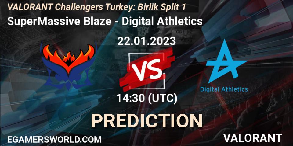 SuperMassive Blaze contre Digital Athletics : prédiction de match. 22.01.23. VALORANT, VALORANT Challengers 2023 Turkey: Birlik Split 1