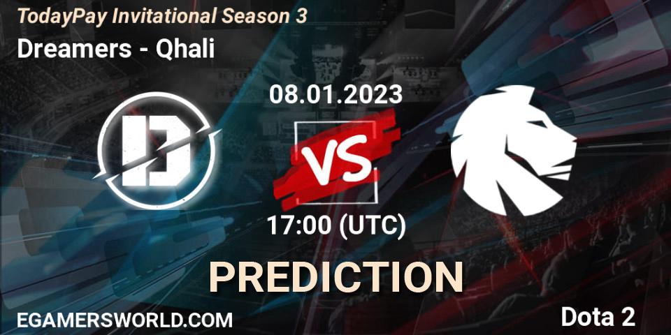 Dreamers contre Qhali : prédiction de match. 08.01.23. Dota 2, TodayPay Invitational Season 3