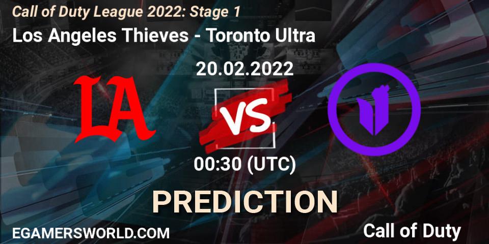 Los Angeles Thieves contre Toronto Ultra : prédiction de match. 20.02.2022 at 00:30. Call of Duty, Call of Duty League 2022: Stage 1