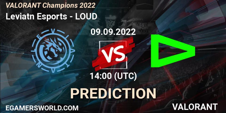 Leviatán Esports contre LOUD : prédiction de match. 09.09.22. VALORANT, VALORANT Champions 2022