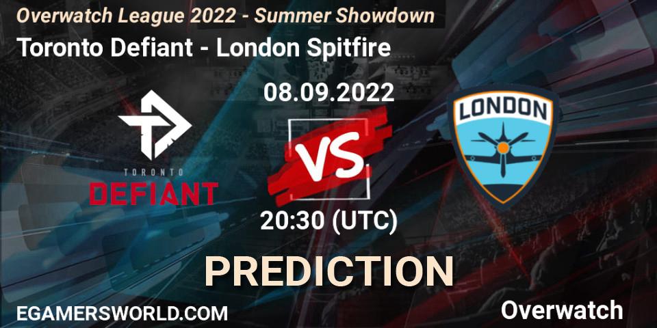 Toronto Defiant contre London Spitfire : prédiction de match. 08.09.2022 at 20:15. Overwatch, Overwatch League 2022 - Summer Showdown