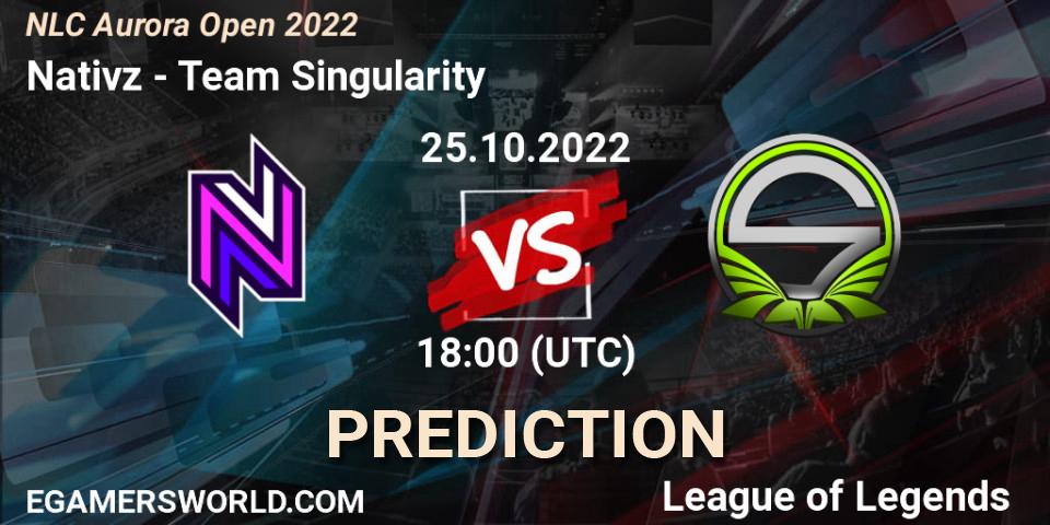 Nativz contre Team Singularity : prédiction de match. 25.10.22. LoL, NLC Aurora Open 2022