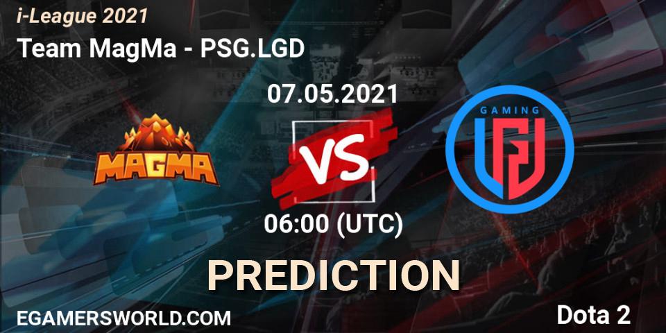 Team MagMa contre PSG.LGD : prédiction de match. 07.05.2021 at 06:01. Dota 2, i-League 2021 Season 1