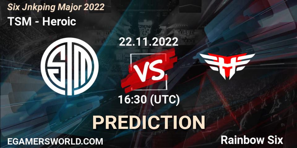 TSM contre Heroic : prédiction de match. 22.11.22. Rainbow Six, Six Jönköping Major 2022