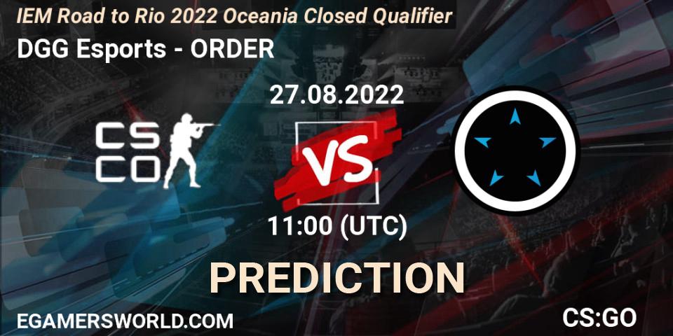 DGG Esports contre ORDER : prédiction de match. 27.08.22. CS2 (CS:GO), IEM Road to Rio 2022 Oceania Closed Qualifier