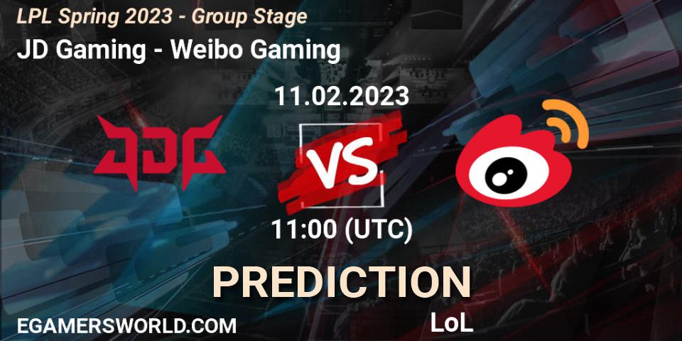 JD Gaming contre Weibo Gaming : prédiction de match. 11.02.23. LoL, LPL Spring 2023 - Group Stage