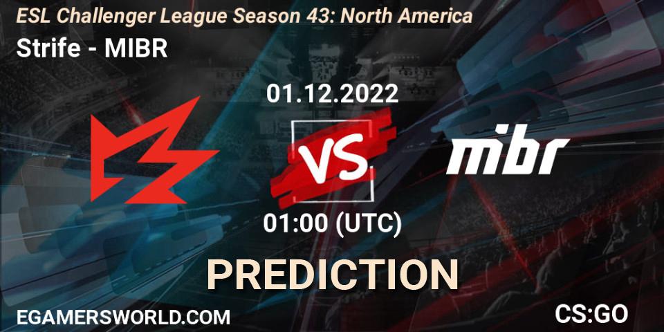 Strife contre MIBR : prédiction de match. 01.12.22. CS2 (CS:GO), ESL Challenger League Season 43: North America
