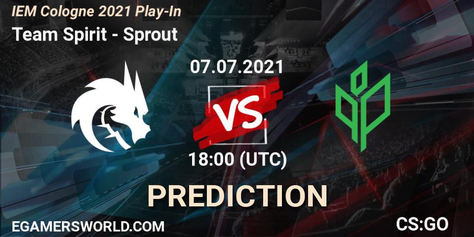 Team Spirit contre Sprout : prédiction de match. 07.07.2021 at 18:00. Counter-Strike (CS2), IEM Cologne 2021 Play-In