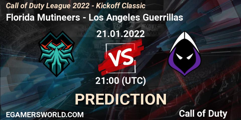 Florida Mutineers contre Los Angeles Guerrillas : prédiction de match. 21.01.22. Call of Duty, Call of Duty League 2022 - Kickoff Classic