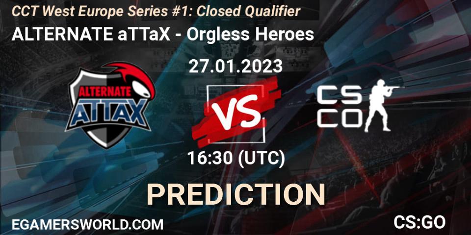 ALTERNATE aTTaX contre Orgless Heroes : prédiction de match. 27.01.23. CS2 (CS:GO), CCT West Europe Series #1: Closed Qualifier