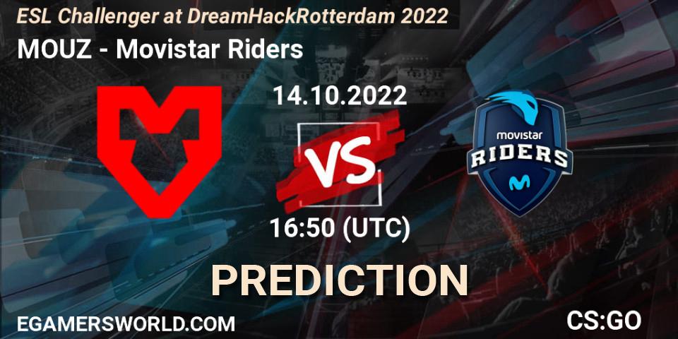 MOUZ contre Movistar Riders : prédiction de match. 14.10.22. CS2 (CS:GO), ESL Challenger at DreamHack Rotterdam 2022