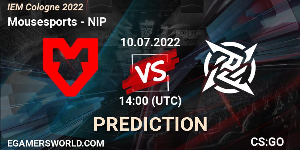 Mousesports contre NiP : prédiction de match. 10.07.22. CS2 (CS:GO), IEM Cologne 2022