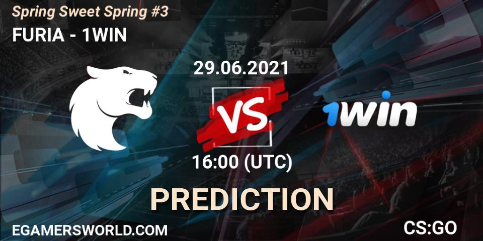 FURIA contre 1WIN : prédiction de match. 29.06.2021 at 16:10. Counter-Strike (CS2), Spring Sweet Spring #3