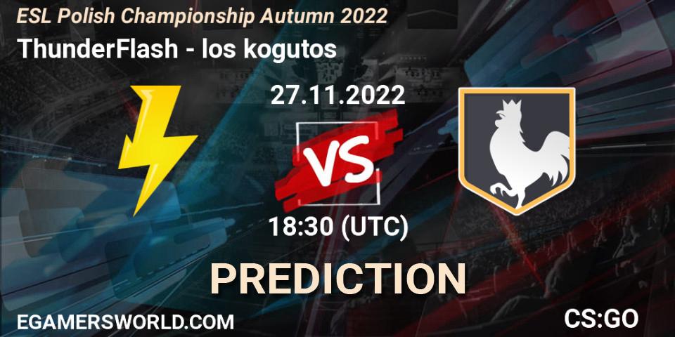ThunderFlash contre los kogutos : prédiction de match. 27.11.22. CS2 (CS:GO), ESL Polish Championship Autumn 2022