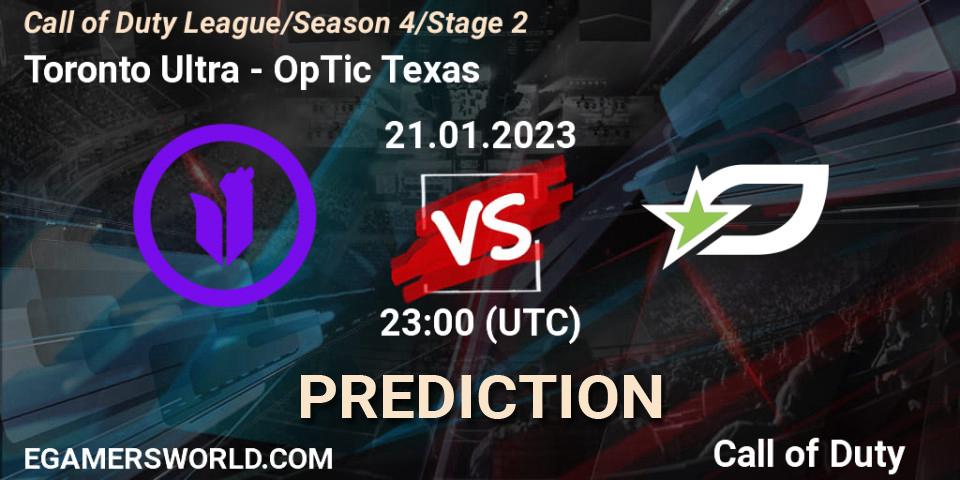 Toronto Ultra contre OpTic Texas : prédiction de match. 21.01.2023 at 23:00. Call of Duty, Call of Duty League 2023: Stage 2 Major Qualifiers