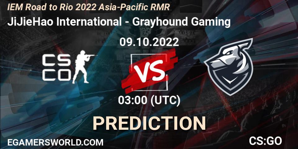 JiJieHao International contre Grayhound Gaming : prédiction de match. 09.10.22. CS2 (CS:GO), IEM Road to Rio 2022 Asia-Pacific RMR