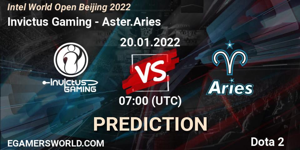 Invictus Gaming contre Aster.Aries : prédiction de match. 20.01.22. Dota 2, Intel World Open Beijing 2022
