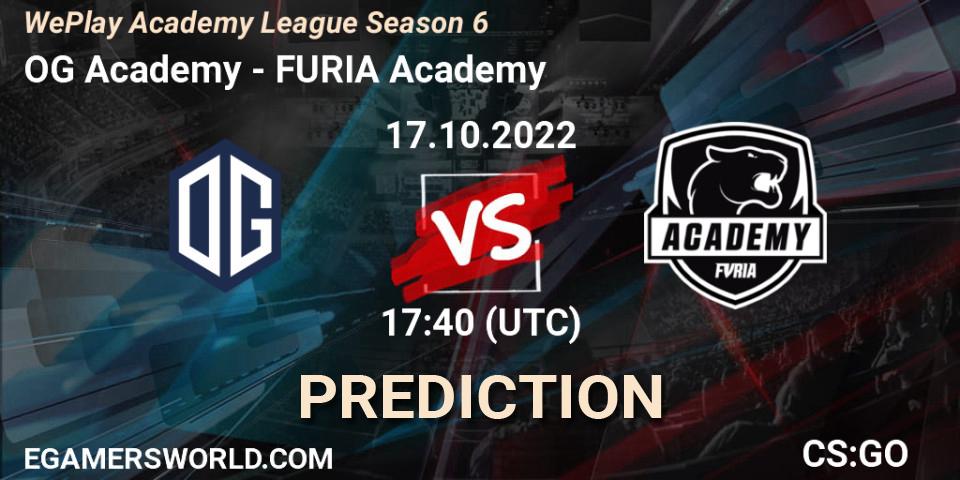 OG Academy contre FURIA Academy : prédiction de match. 17.10.22. CS2 (CS:GO), WePlay Academy League Season 6