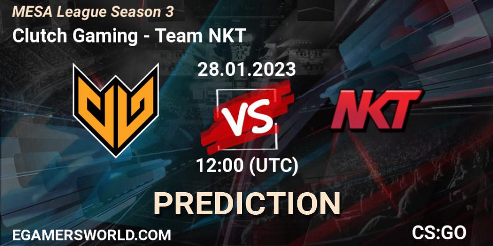 Clutch Gaming contre Team NKT : prédiction de match. 28.01.23. CS2 (CS:GO), MESA League Season 3