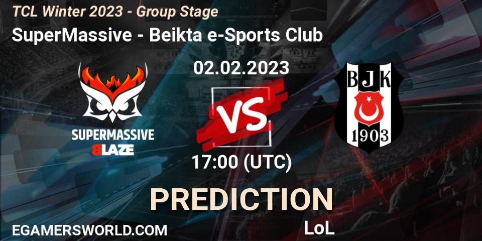 SuperMassive contre Beşiktaş e-Sports Club : prédiction de match. 02.02.23. LoL, TCL Winter 2023 - Group Stage