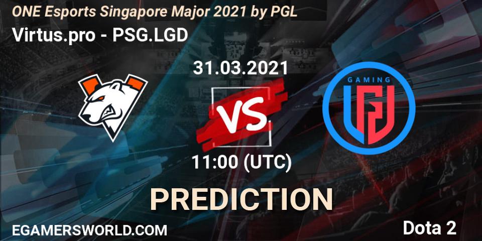 Virtus.pro contre PSG.LGD : prédiction de match. 31.03.2021 at 11:43. Dota 2, ONE Esports Singapore Major 2021