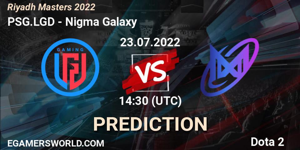 PSG.LGD contre Nigma Galaxy : prédiction de match. 23.07.2022 at 14:28. Dota 2, Riyadh Masters 2022