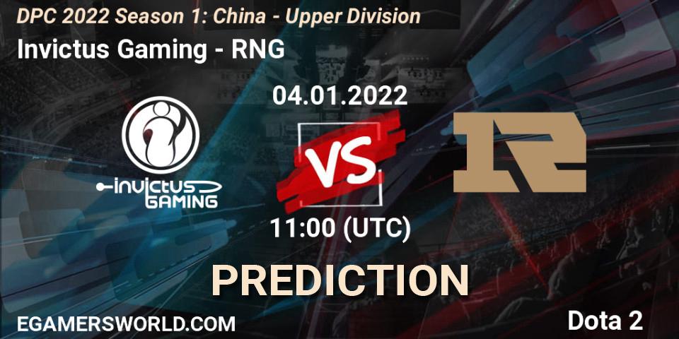 Invictus Gaming contre RNG : prédiction de match. 04.01.22. Dota 2, DPC 2022 Season 1: China - Upper Division