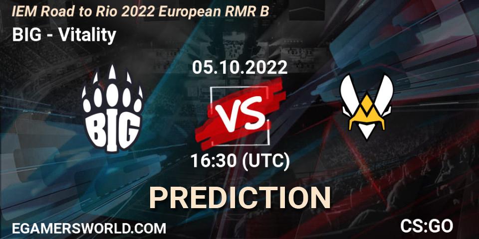 BIG contre Vitality : prédiction de match. 05.10.22. CS2 (CS:GO), IEM Road to Rio 2022 European RMR B