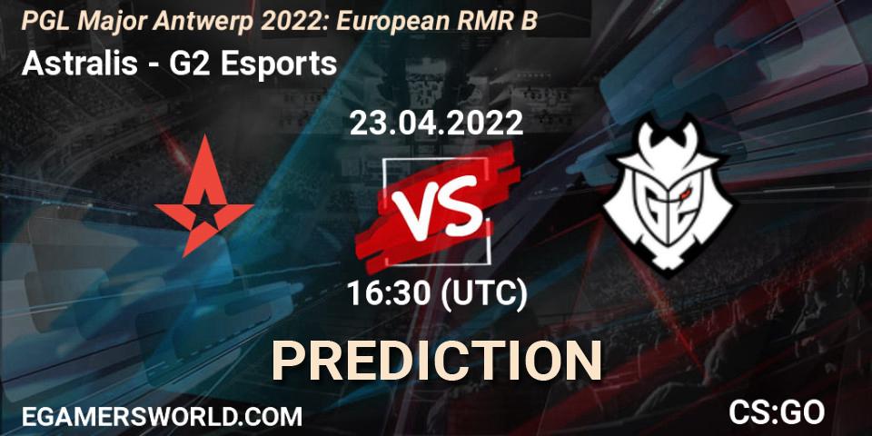Astralis contre G2 Esports : prédiction de match. 23.04.22. CS2 (CS:GO), PGL Major Antwerp 2022: European RMR B